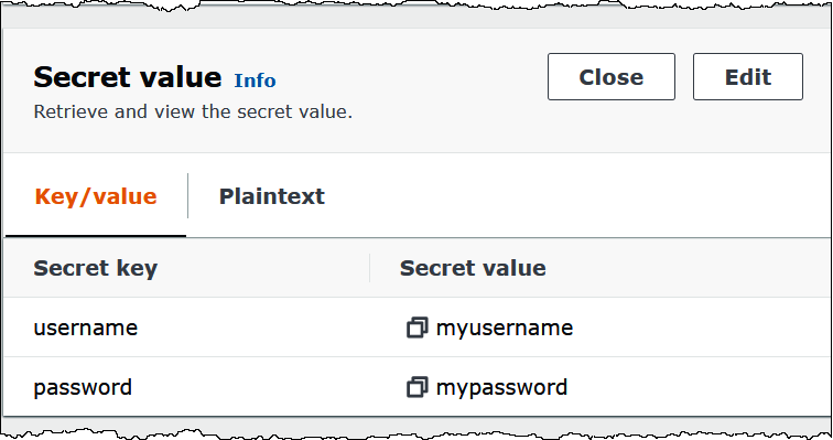 Retrieving a SCRAM secret in Secrets Manager