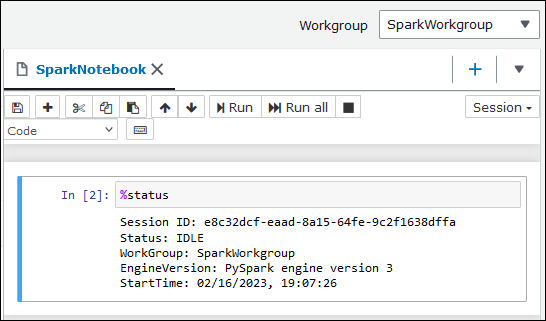 Using %status.