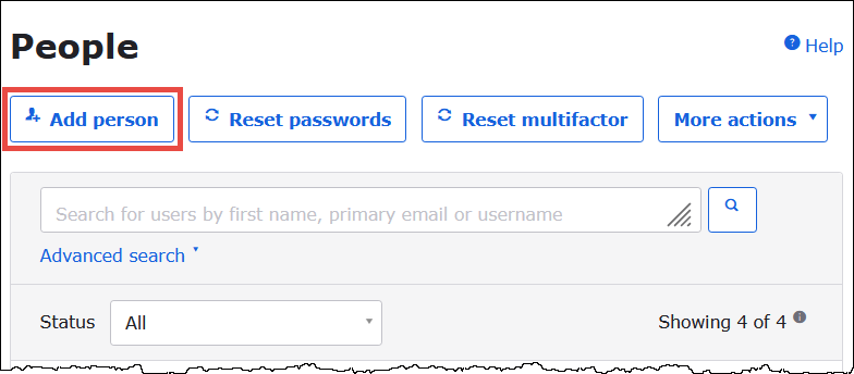 Choose Add person.