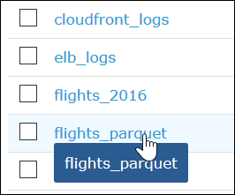 In the AWS Glue console, choose a table to edit.