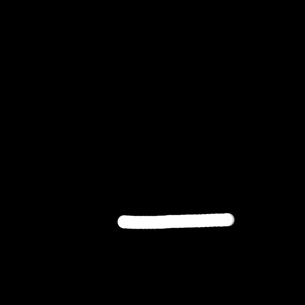 A mask image showing the object selected for removal, with the target area highlighted.