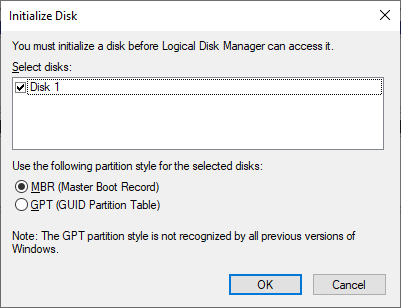 Initialize volume settings.