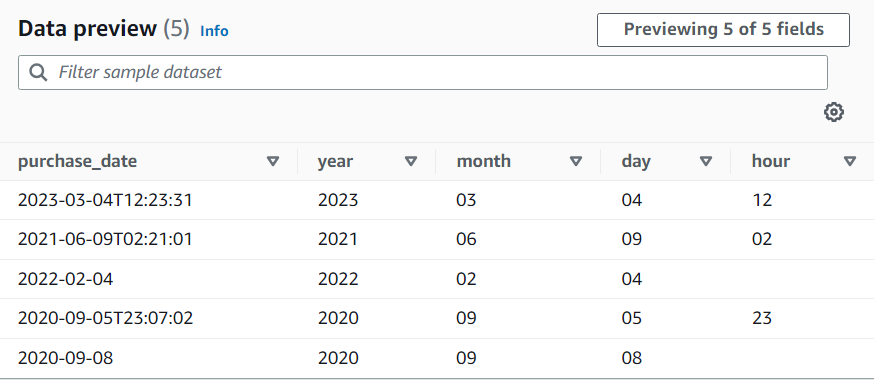 The screenshot shows configuring a data preview for the Regex extractor.