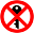 Red circle with slash over icon representing no sharing or sharing prohibited.