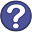 Blue circular icon with white question mark symbol.