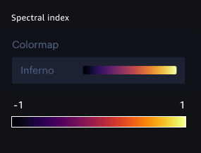 The legend for spectral index mapping.