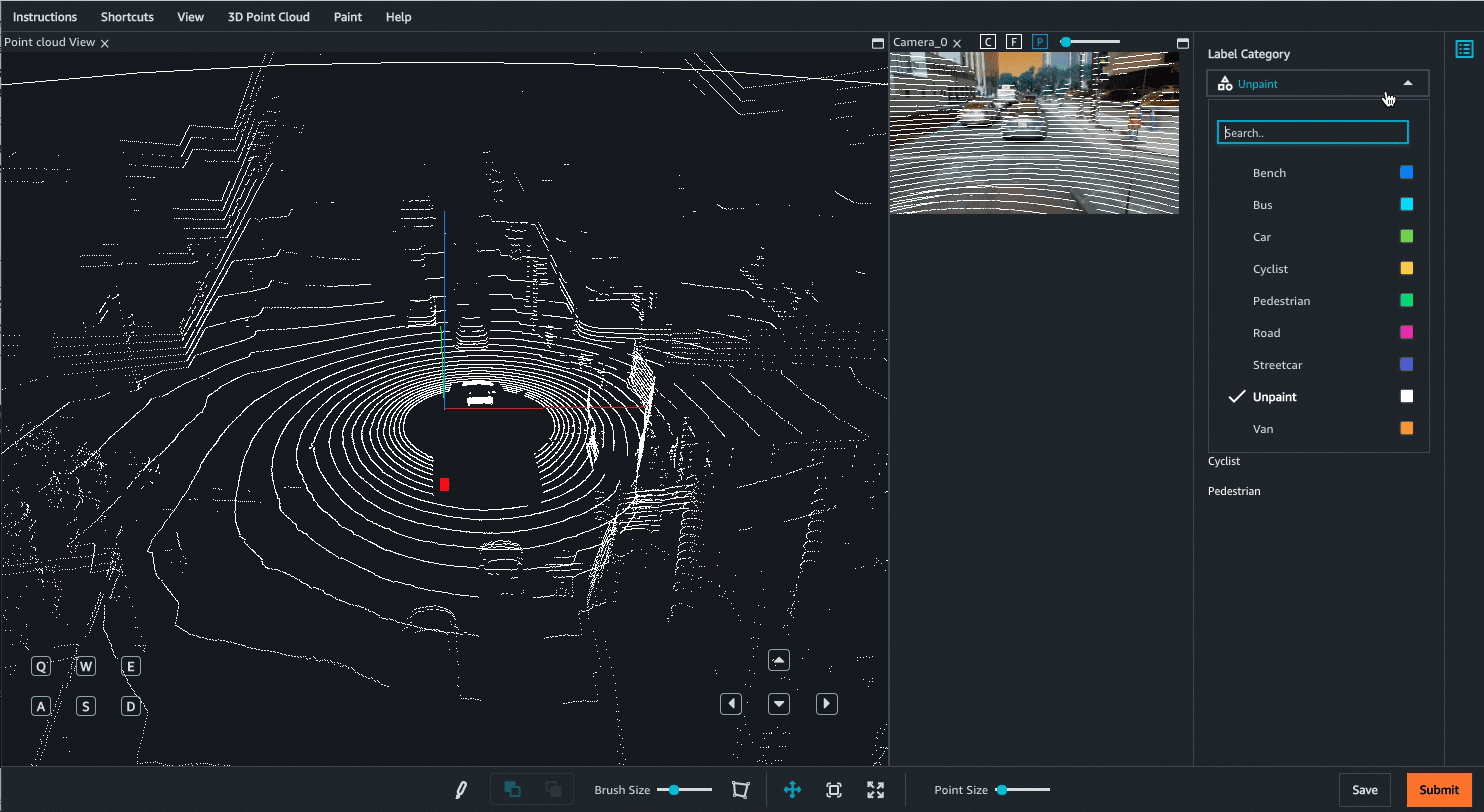 Gif showing how a worker can label multiple objects.