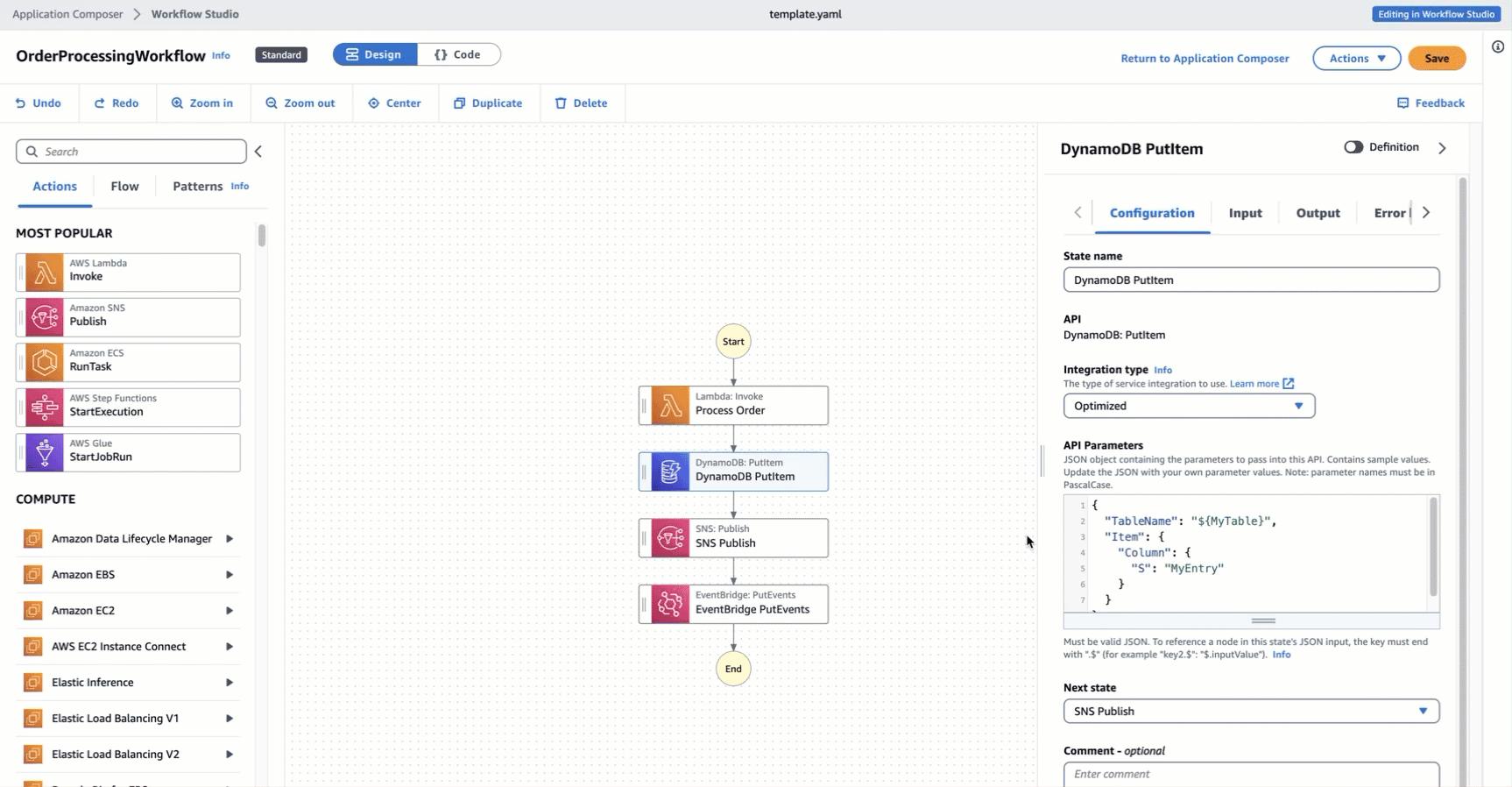 Animation showing how to update placeholder substitution mapping in the resource properties panel.