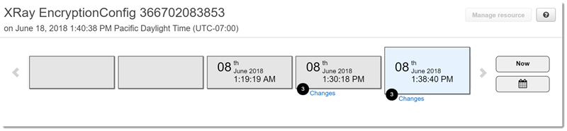 AWS Config timeline.